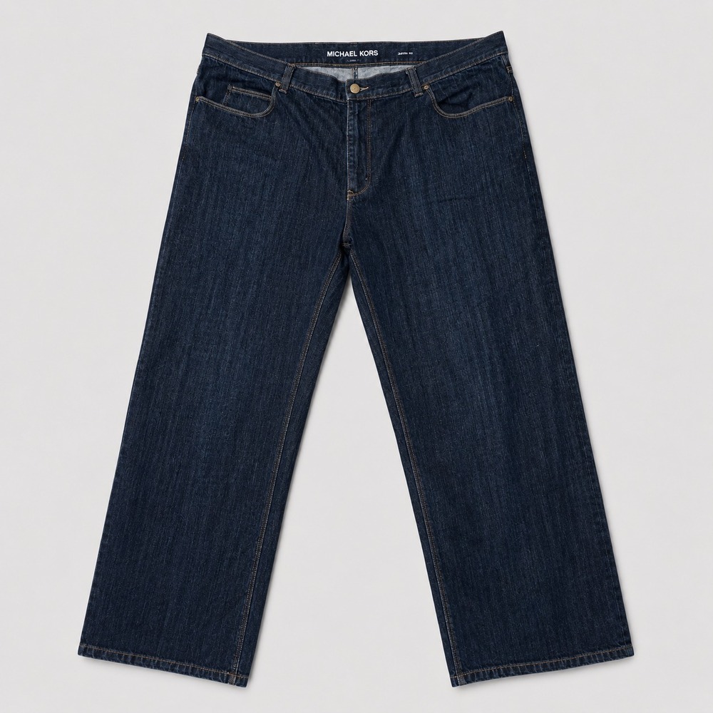 Michael Kors Classic Fit Jeans Mens 44x30 Dark Wash Straight Denim Pants